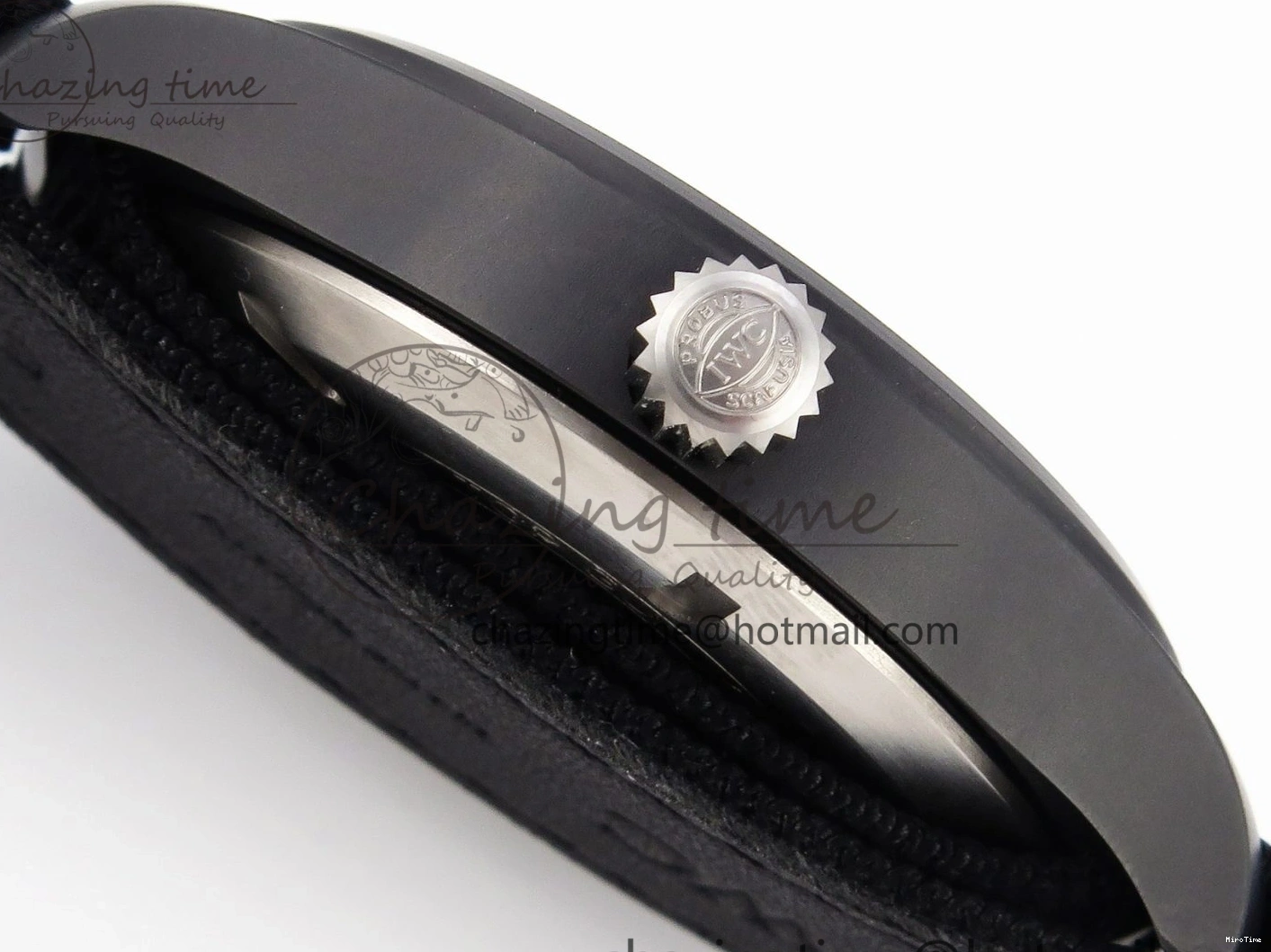 MIROTIME 0208 FreshLook Pilot’s Watch Top Gun Black Ceramic IW326901 ZF 1:1 Best Edition on Black Nylon Strap A 7026